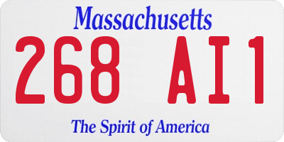 MA license plate 268AI1