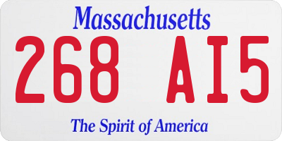 MA license plate 268AI5