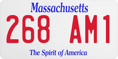 MA license plate 268AM1