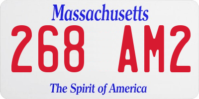 MA license plate 268AM2