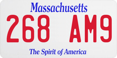 MA license plate 268AM9