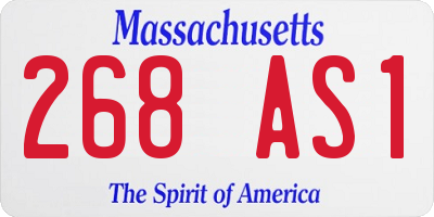 MA license plate 268AS1