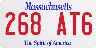 MA license plate 268AT6