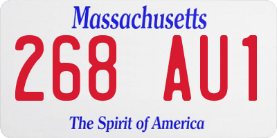 MA license plate 268AU1