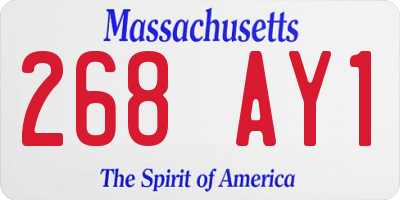 MA license plate 268AY1