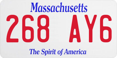 MA license plate 268AY6