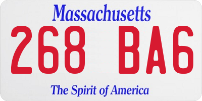 MA license plate 268BA6