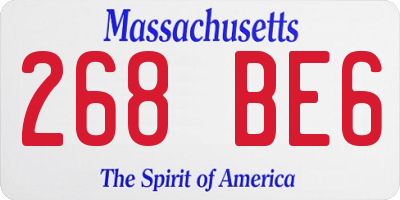 MA license plate 268BE6