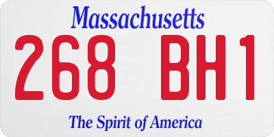 MA license plate 268BH1