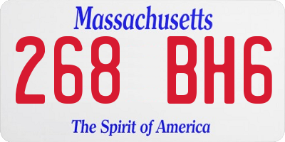 MA license plate 268BH6