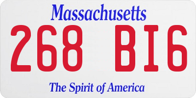 MA license plate 268BI6