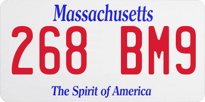MA license plate 268BM9