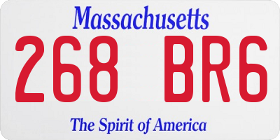 MA license plate 268BR6