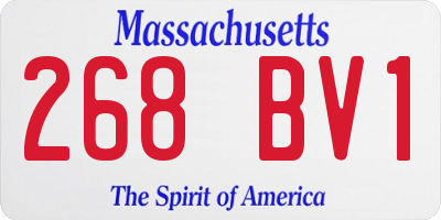 MA license plate 268BV1