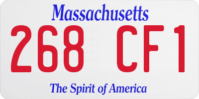 MA license plate 268CF1