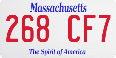 MA license plate 268CF7
