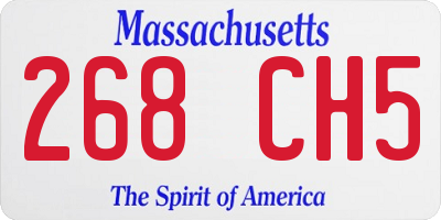 MA license plate 268CH5