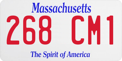 MA license plate 268CM1