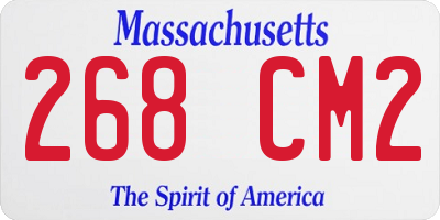 MA license plate 268CM2