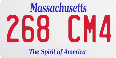 MA license plate 268CM4