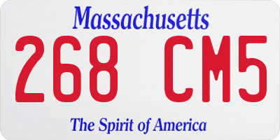 MA license plate 268CM5