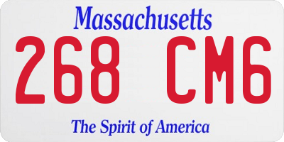 MA license plate 268CM6