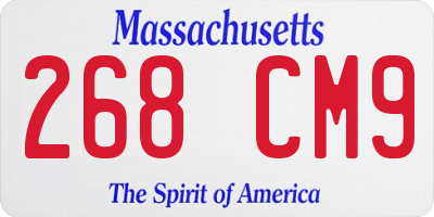MA license plate 268CM9