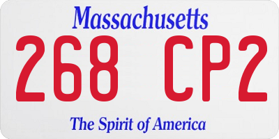 MA license plate 268CP2