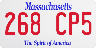 MA license plate 268CP5
