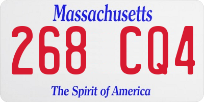 MA license plate 268CQ4