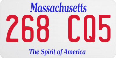 MA license plate 268CQ5
