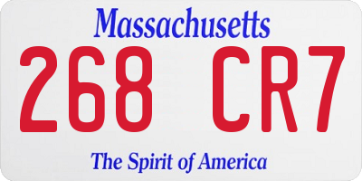 MA license plate 268CR7