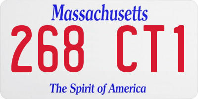 MA license plate 268CT1