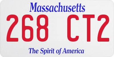 MA license plate 268CT2
