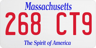MA license plate 268CT9