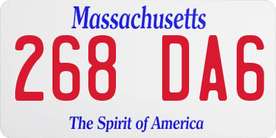 MA license plate 268DA6