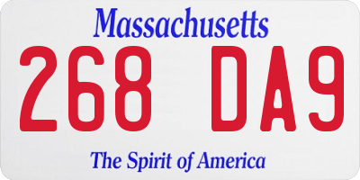 MA license plate 268DA9