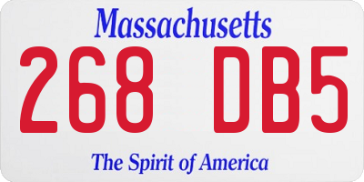 MA license plate 268DB5