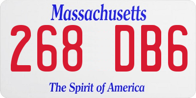 MA license plate 268DB6