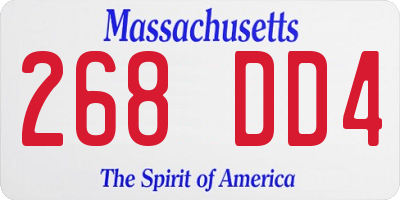 MA license plate 268DD4