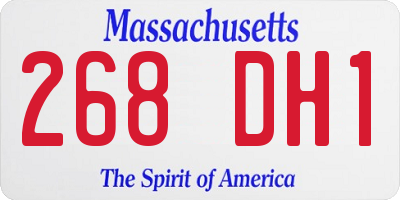 MA license plate 268DH1