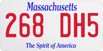 MA license plate 268DH5