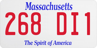MA license plate 268DI1