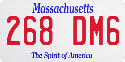 MA license plate 268DM6