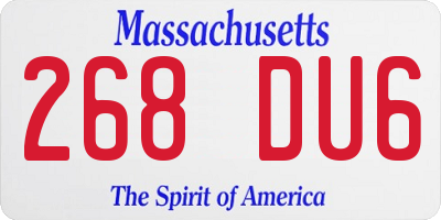 MA license plate 268DU6