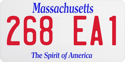 MA license plate 268EA1