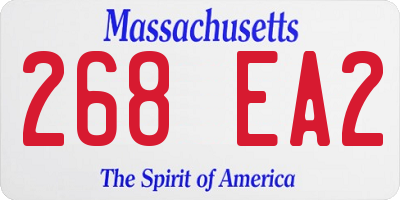 MA license plate 268EA2