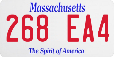 MA license plate 268EA4