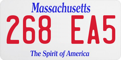 MA license plate 268EA5