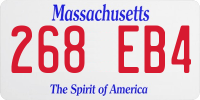 MA license plate 268EB4